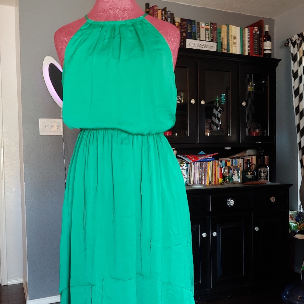 Green Silk Occasion Dress